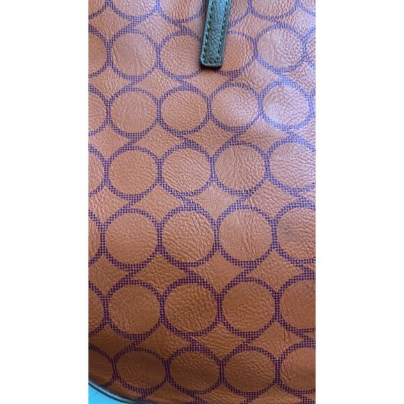 Nine west orange handbag tote beach baglarge multipurpose - Picture 3 of 11